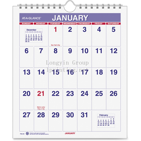 2016 Wall Calendar Printing,Calendar Printing Service in China