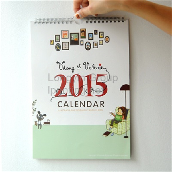 Wire-O ring Wall Calendar Printing,Custom 2016 Calendar Printing