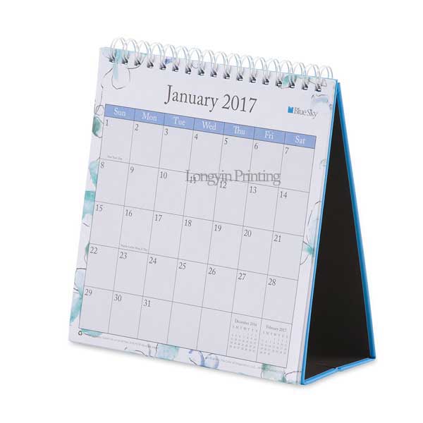 2017 Blue Sky Desk Calendar Printing,Make Desk Calendar