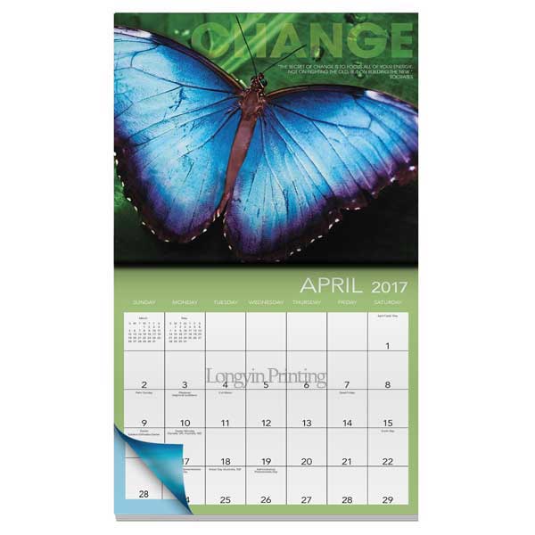 Butterfly 2017 Wall Calendar Printing,Calendar Printing Service